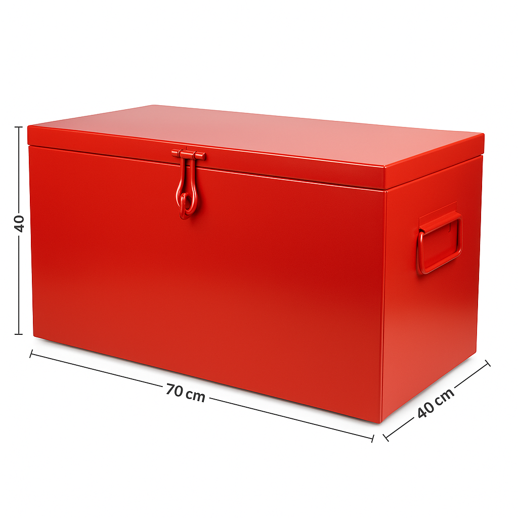 Caja de Herramientas Metálica Mileisa 70x40x40 cm Color Rojo