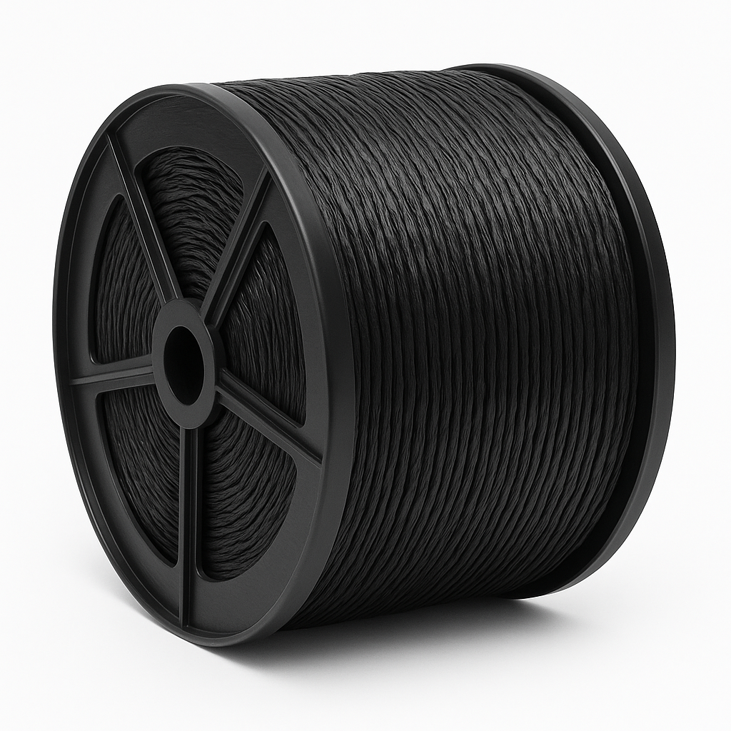Cuerda de Rafia Pisadora Negra 5 mm x 800 m Polipropileno (Rollo)