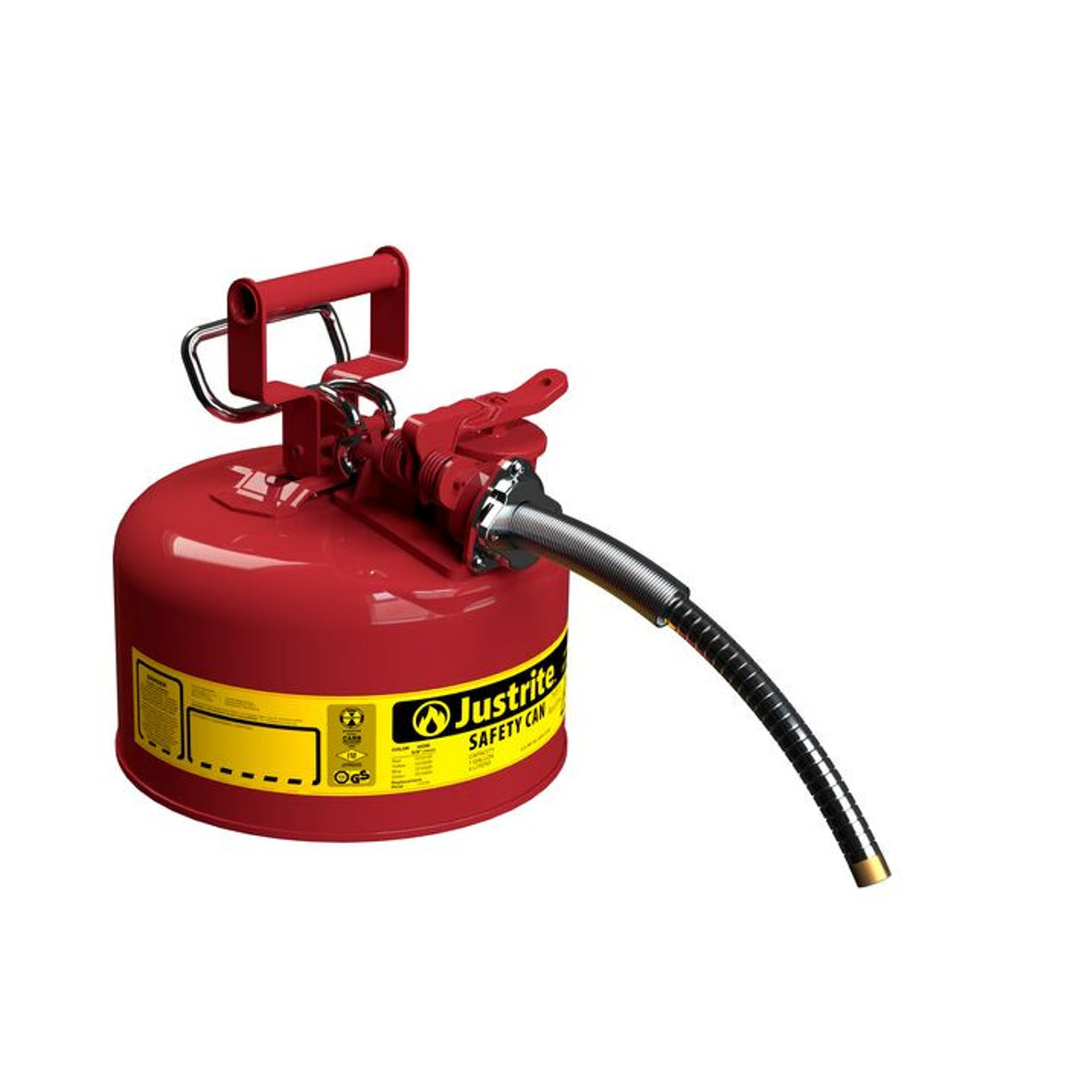 Bidón de Seguridad AccuFlow Metal Acero 5/8 Pulgadas 1 Galón Rojo Justrite 7210120