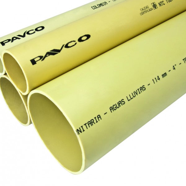 Tubo PVC 4" x 6 m Aguas Lluvias Pesado