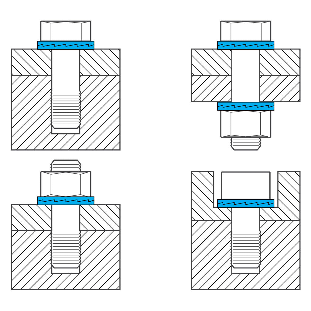 Arandela Nord-Lock NL11 Acero al Carbono para Tornillo M11 / 7/16" - Ø ext. 18.5mm (1 par)