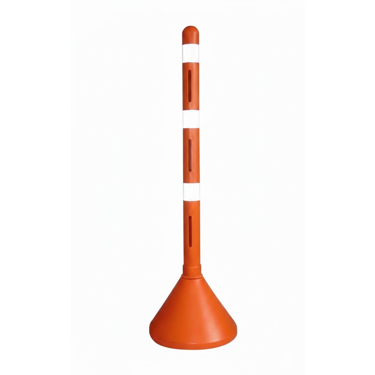 Cono Tubular de Señalización Vial con Cintas Reflectivas 1.32 Mts