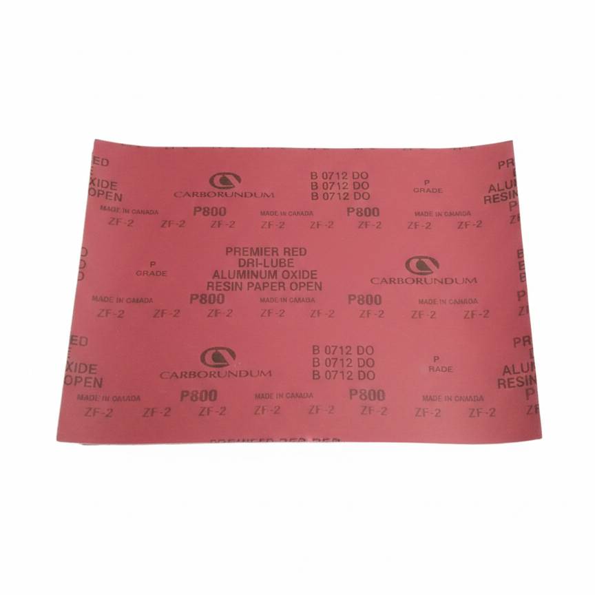 Hoja de Lija Premier Red Grano 800 - 230 x 280 mm para Acabado Fino