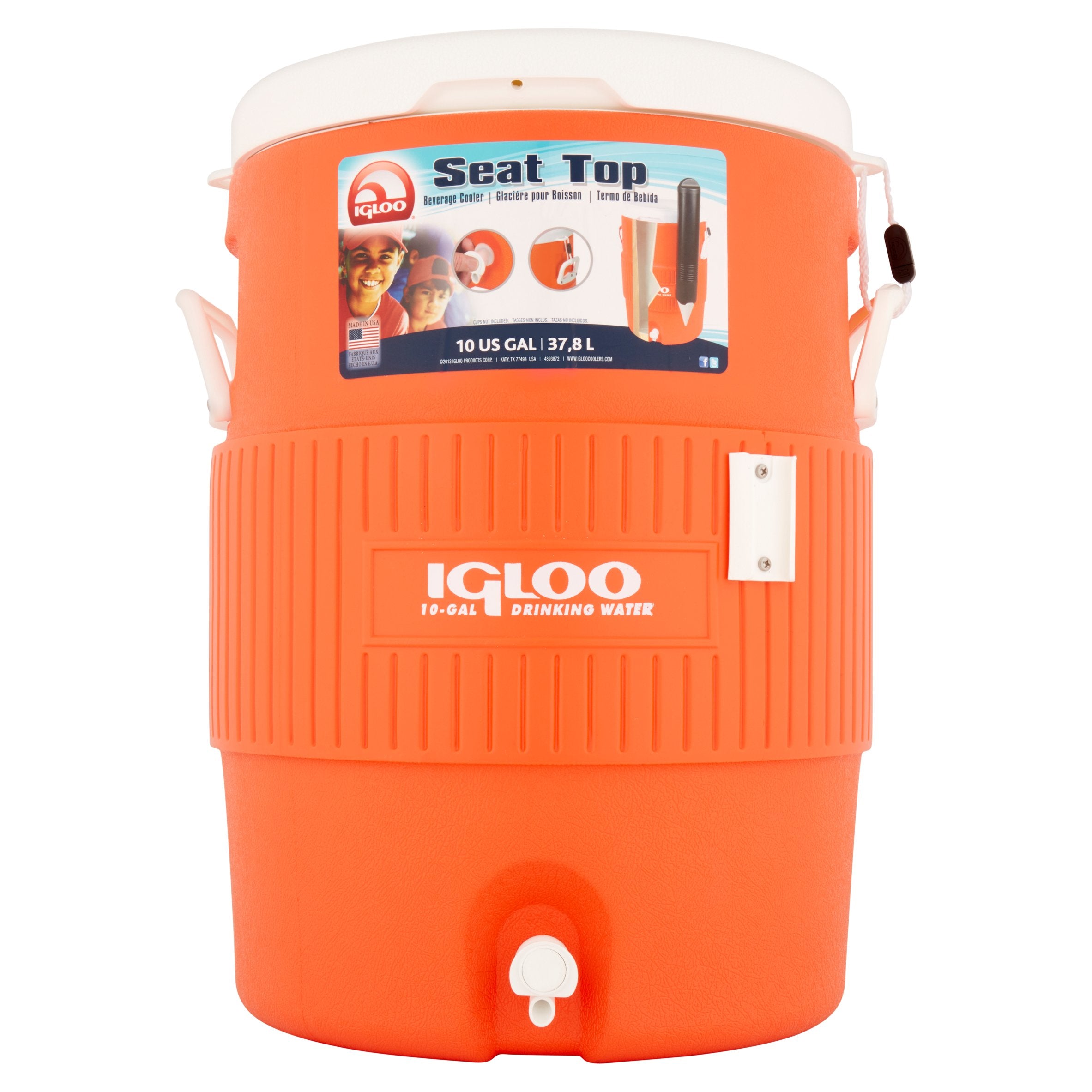 Termo Igloo Naranja, 10 Galones