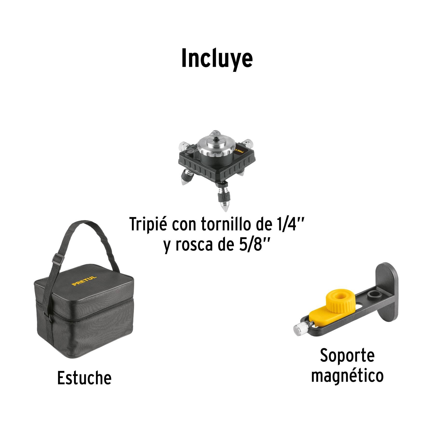 Nivel Láser Verde PRETUL (12 Líneas) - Alcance 25m - Recargable