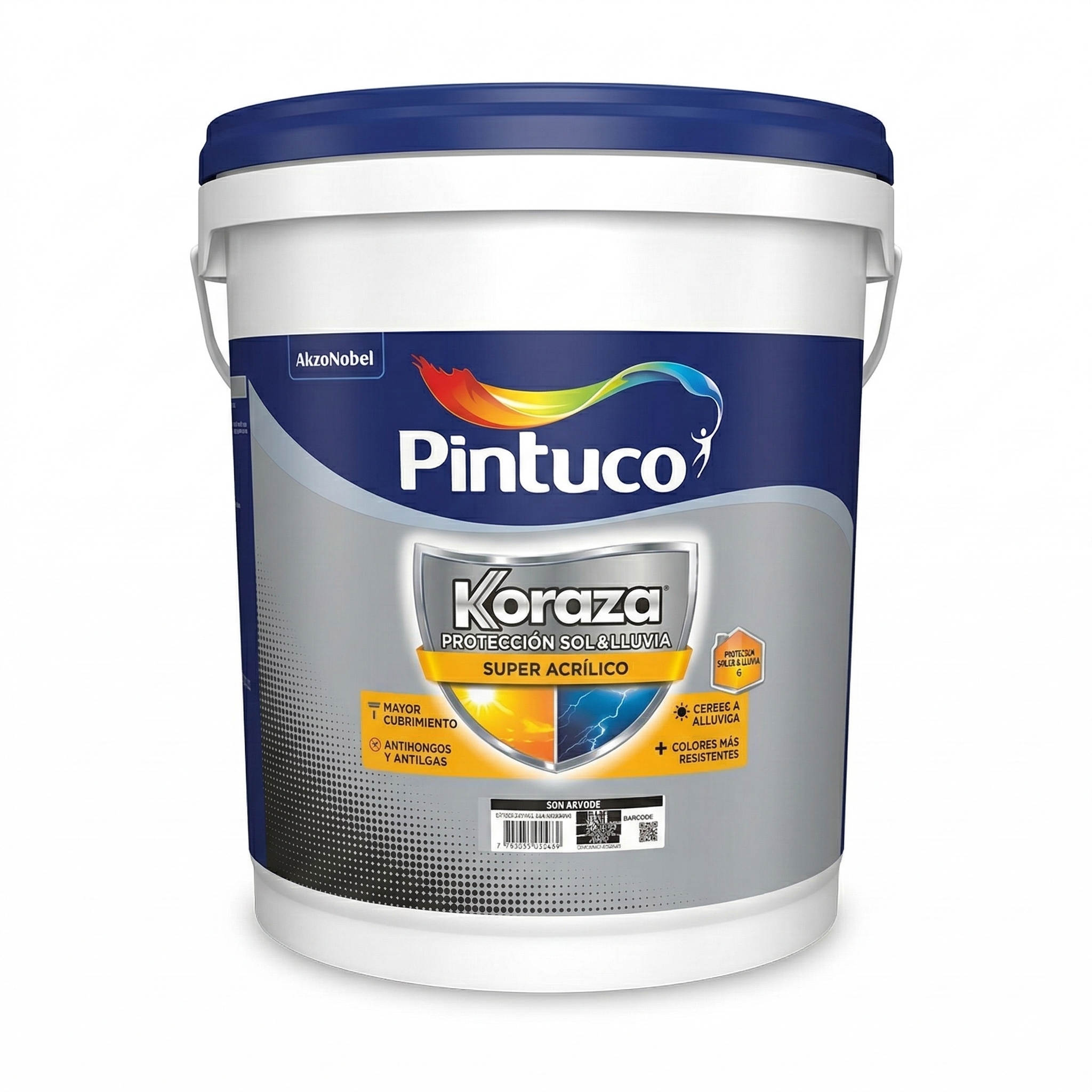 Koraza Pintura Acrílica Gris Basalto Mate 2675 18.93 Litros