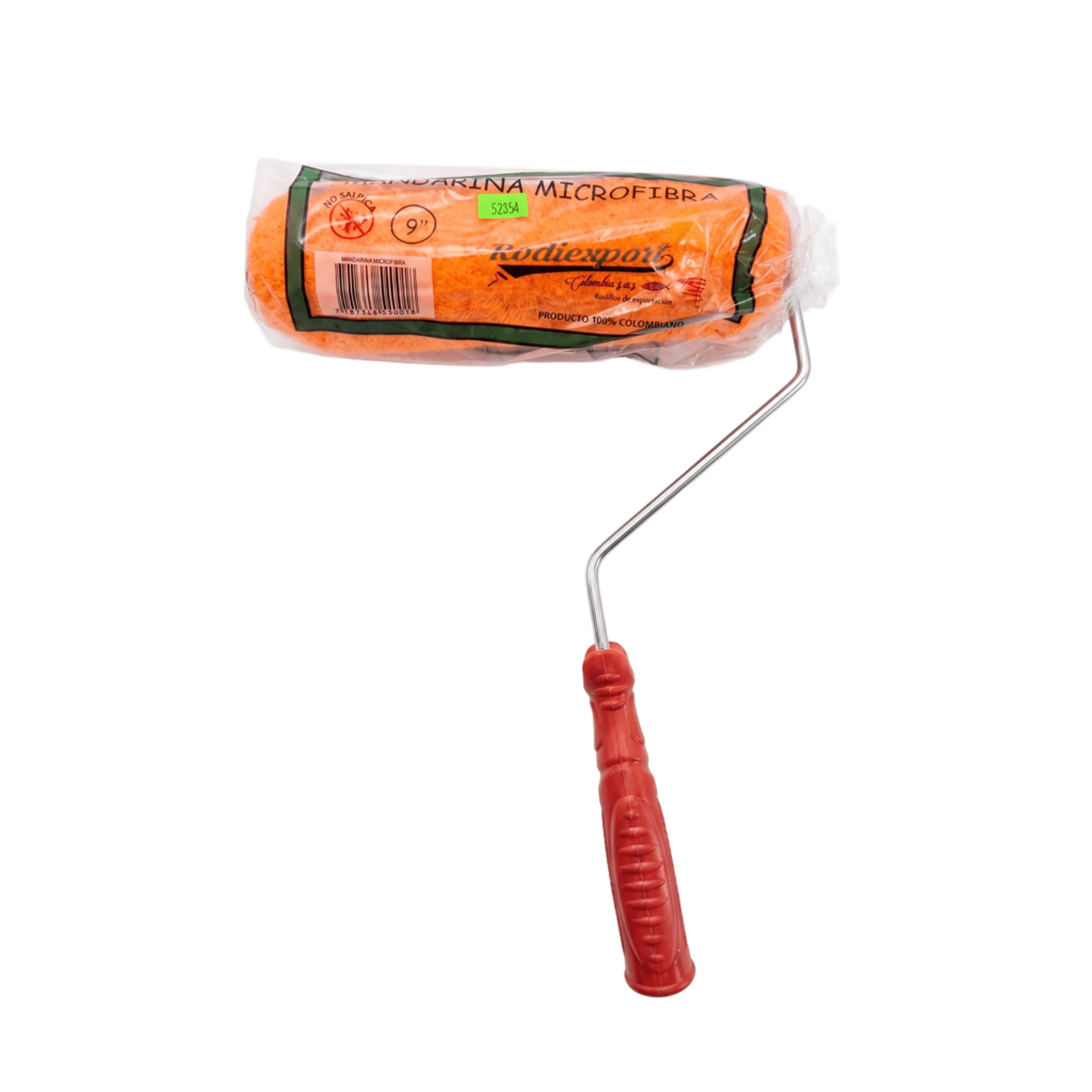 Rodillo Mandarina Microfibra Calibre Estándar 9 Pulgadas
