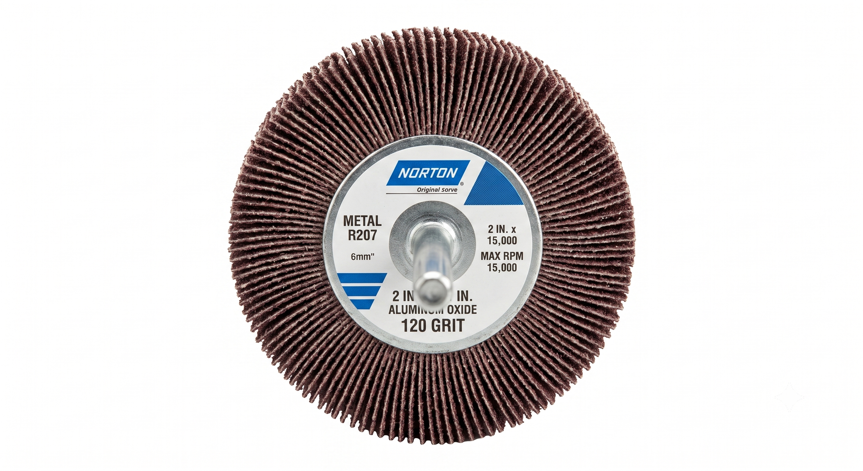 Rueda Flap Oxido de Aluminio Grano 120 2" x 1" x 1/4" Norton