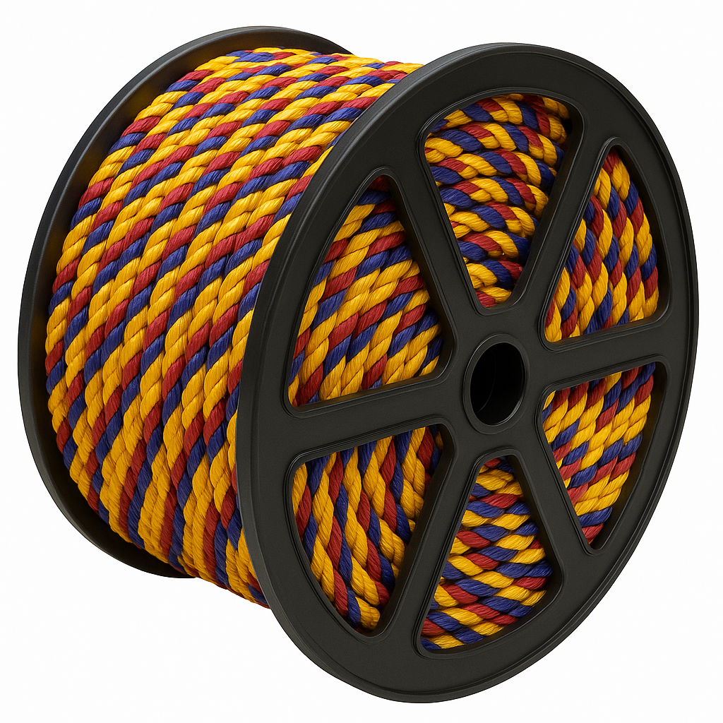 Soga Trenzada Tricolor 8mm x 200m  (Rollo)