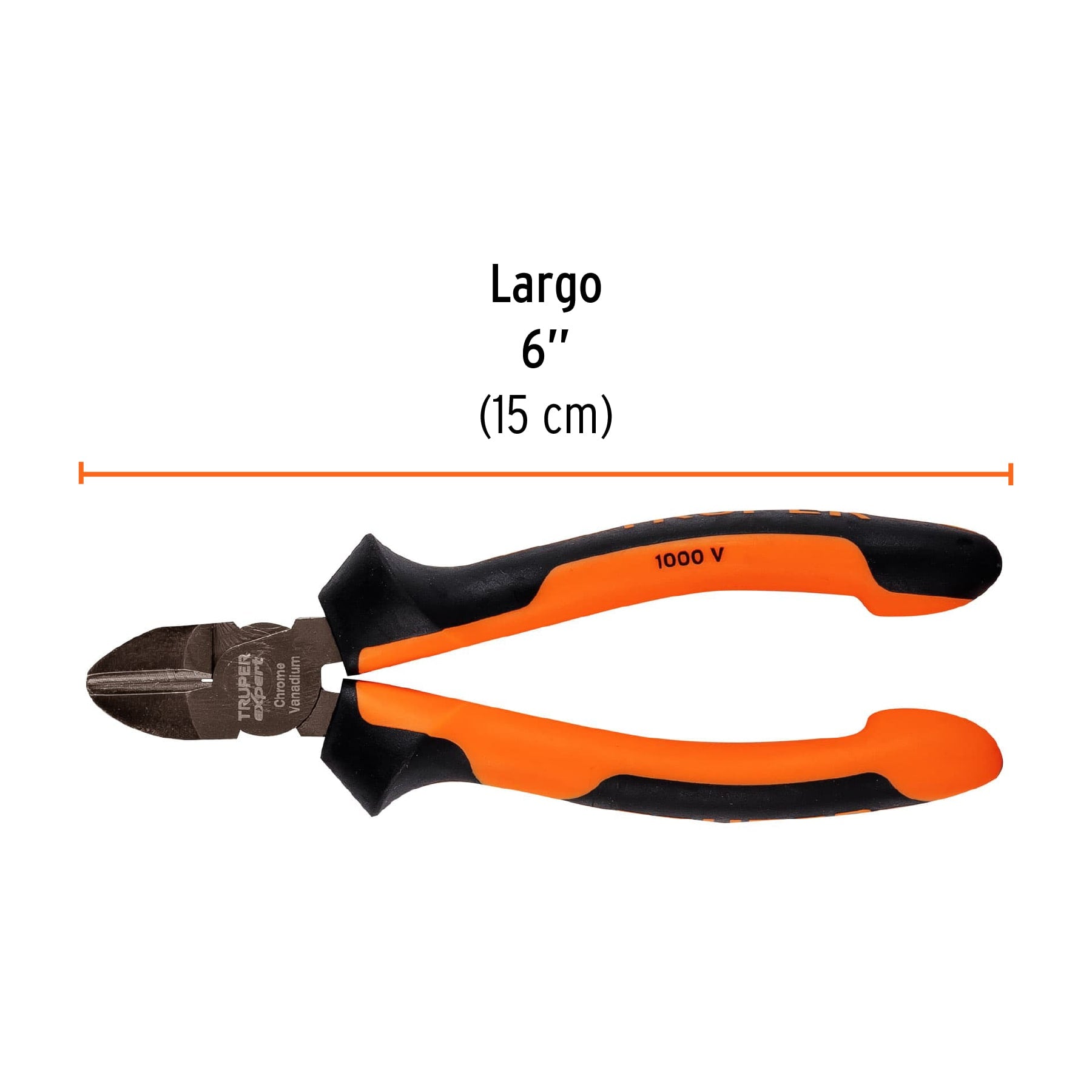 Pinza de Corte Diagonal de Alta Palanca Truper Expert Acero Cr-V 6 Pulgadas 150 mm