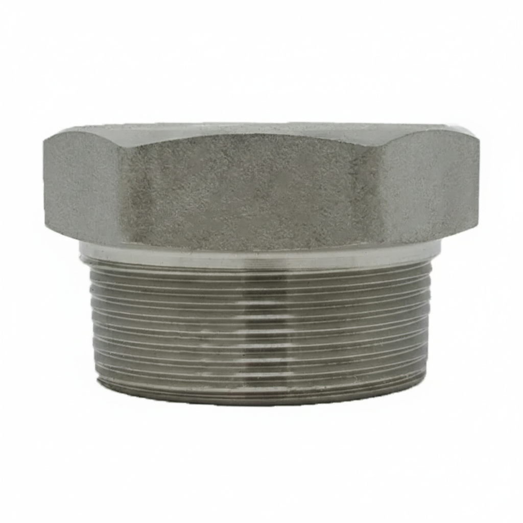 Tapón Acero Inoxidable NPT 2" x 3000 Lb Cabeza Hexagonal