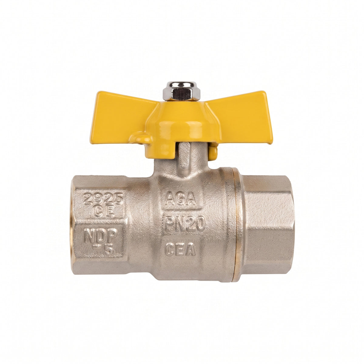Válvula de Bola para Gas de mariposa Napoli 170 de 3/4" Conexión NPT