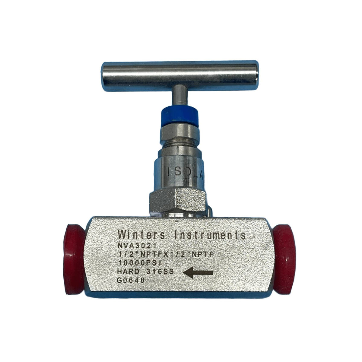 Válvula de Aguja Winters Instruments Acero Inoxidable 316 10000 PSI 1/2 pulgada NPT Hembra-Hembra