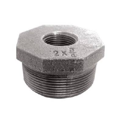 Bushing Hierro Maleable 150#, Conexión NPT, Reducción 3/4" x 1/2"
