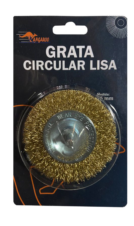 Grata Circular Lisa de Bronce con Espigo 75 mm Kangaroo