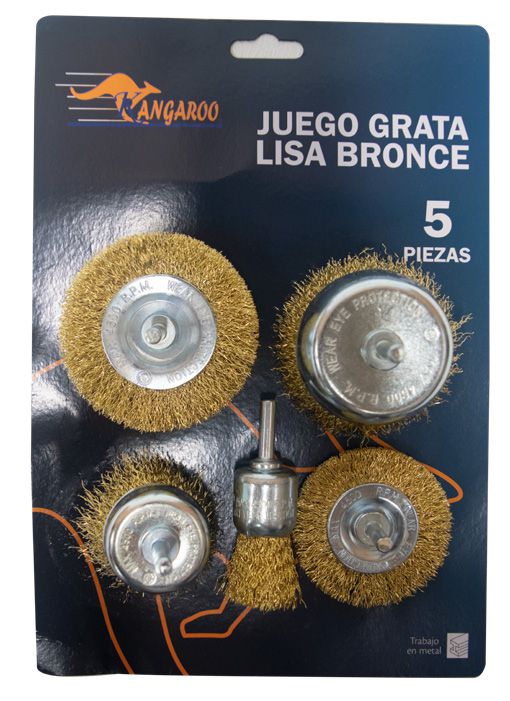 Juego de Gratas Lisas de Bronce x 5 Piezas Kangaroo