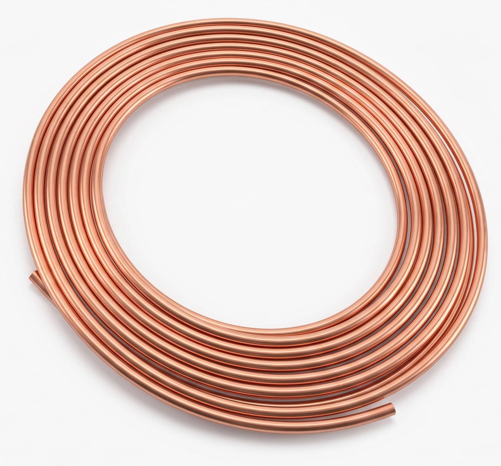 Tubería de Cobre Flexible DHP 3/8 OD Pared .032 ASTM B68 (50 Pies)